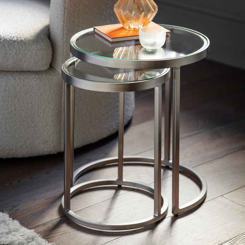 Fulda Nest of Two Tables Silver