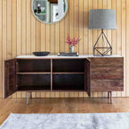 Managua Sideboard Dark Wood / Marble