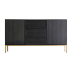 Pavlova 2 Door 3 Drawer Sideboard Black / Gold