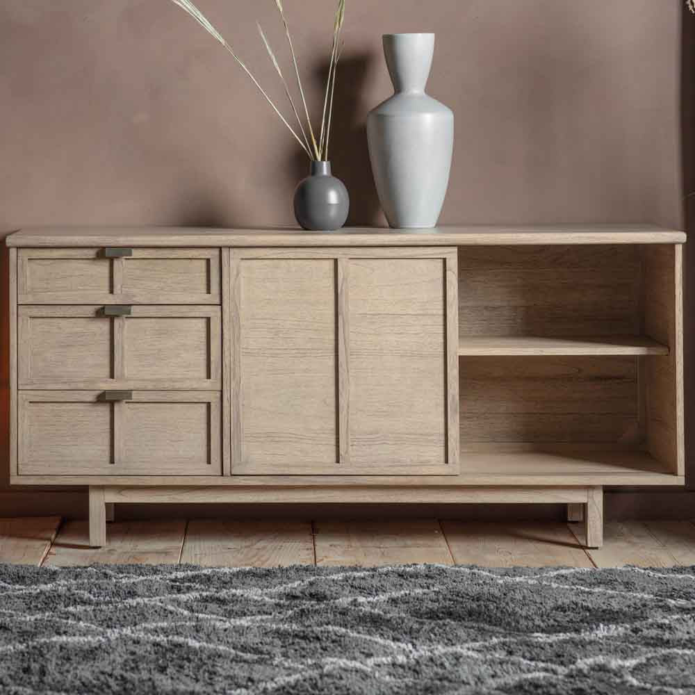 Tokyo 3 Drawer 2 Door Sideboard Natural