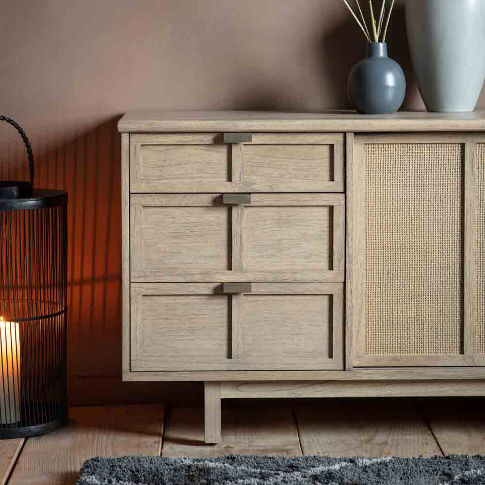 Tokyo 3 Drawer 2 Door Sideboard Natural
