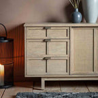 Tokyo 3 Drawer 2 Door Sideboard Natural