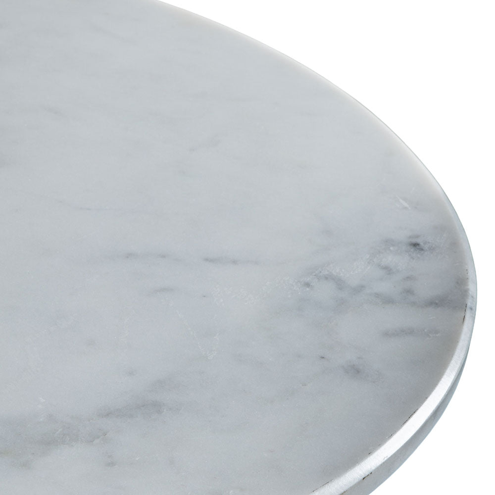 Managua Side Table Dark Wood / Marble