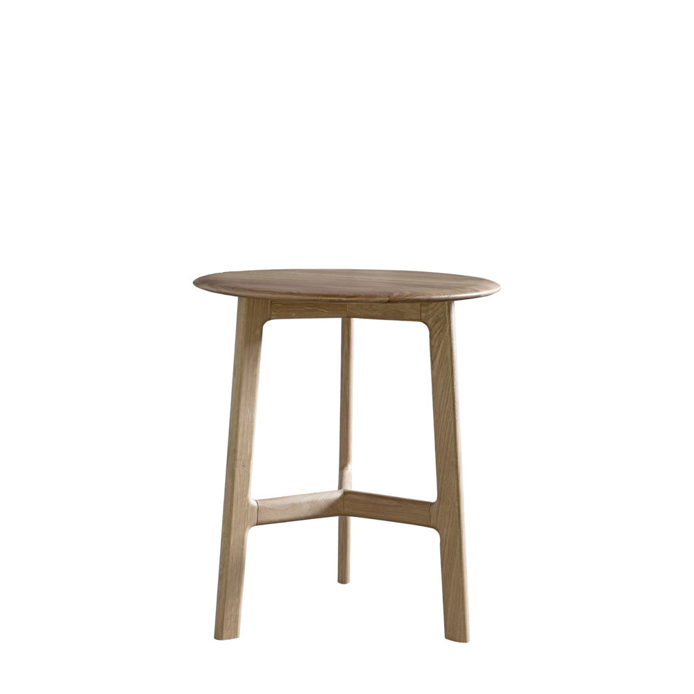 Girona Round Side Table Oak