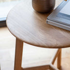 Girona Round Side Table Oak