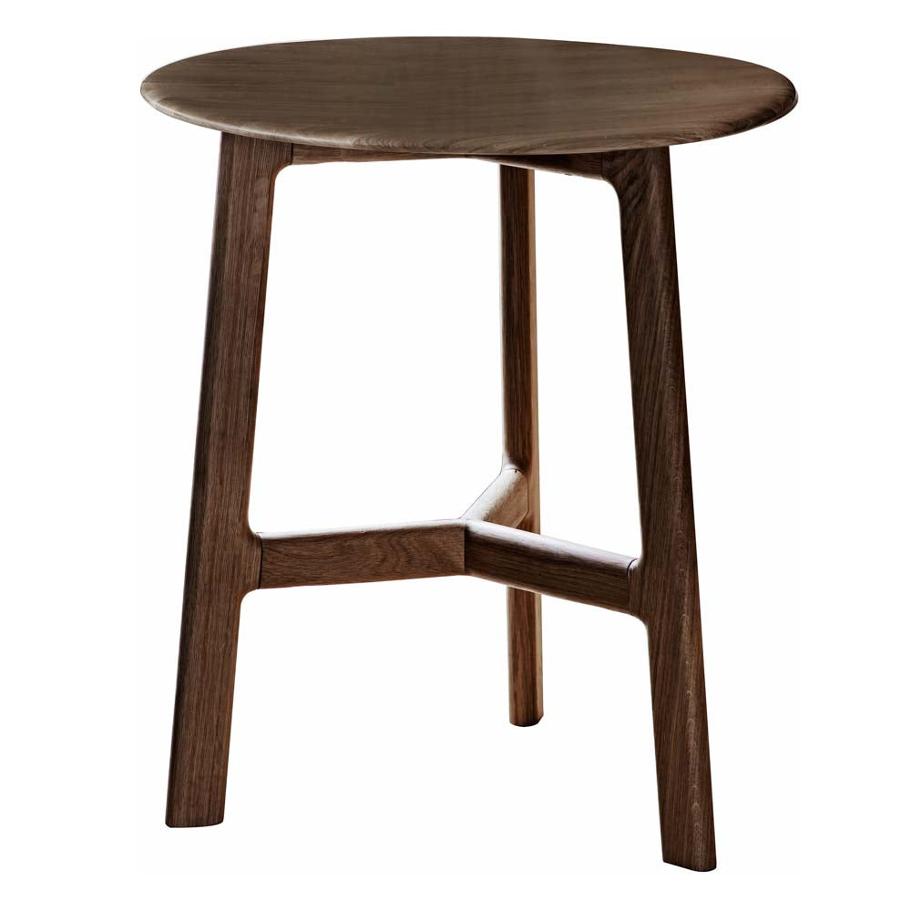 Girona Round Side Table Walnut