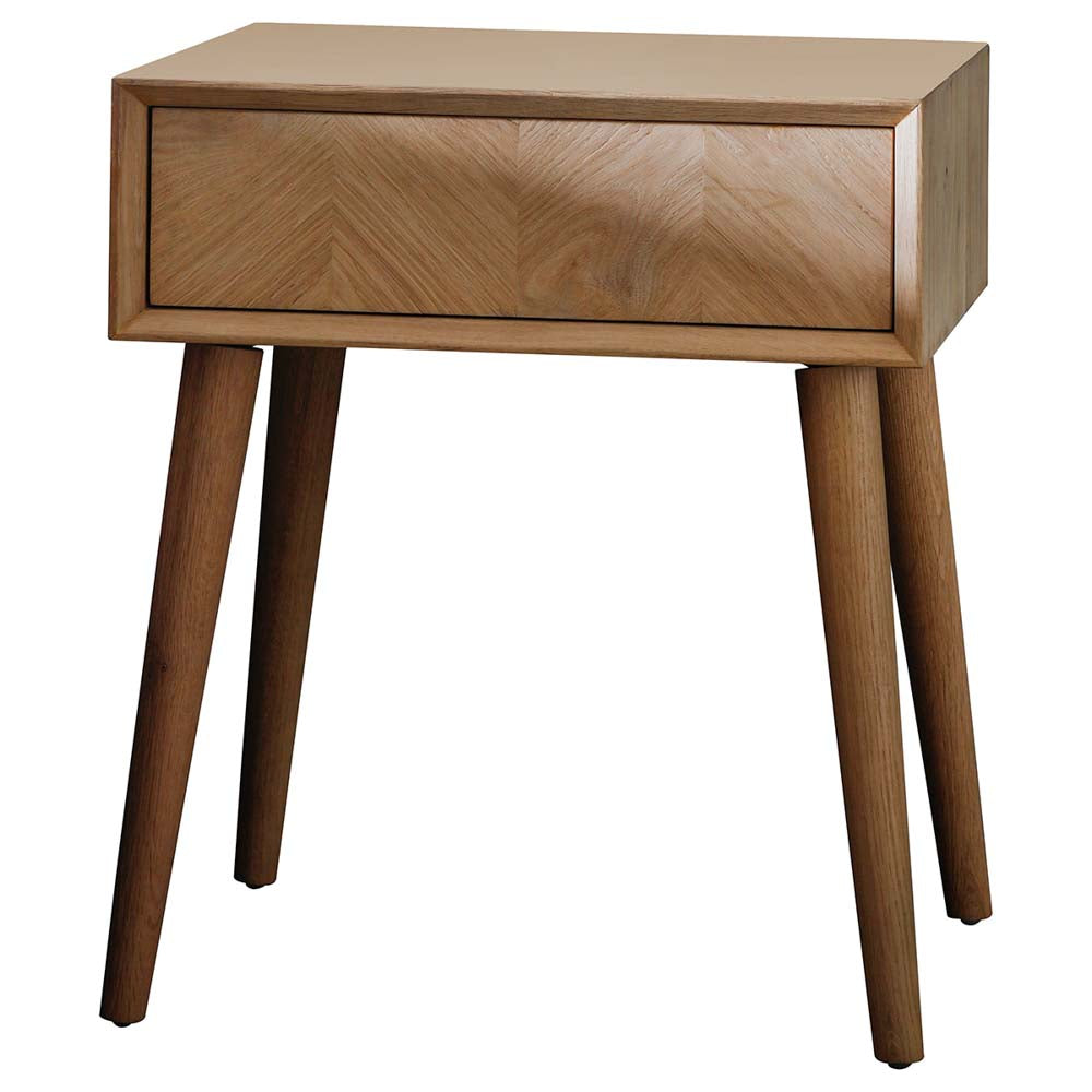 Florence 1 Drawer Side Table Oak