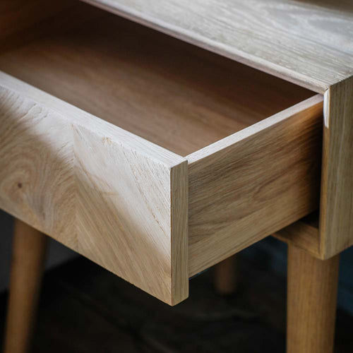 Florence 1 Drawer Side Table Oak