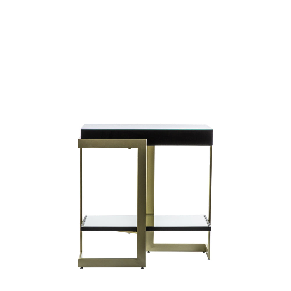 Kiel Side Table Black / Gold