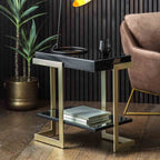 Kiel Side Table Black / Gold