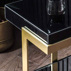 Kiel Side Table Black / Gold