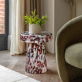 Murano Side Table Leopard