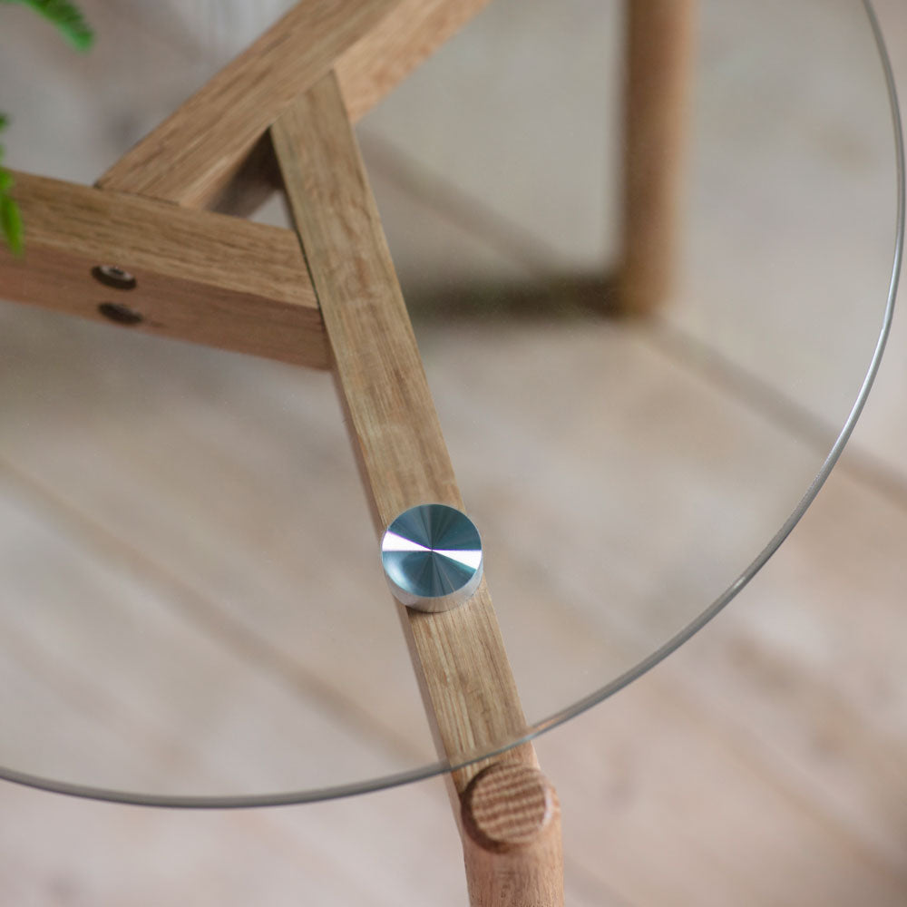 Kyoto Round Side Table Oak