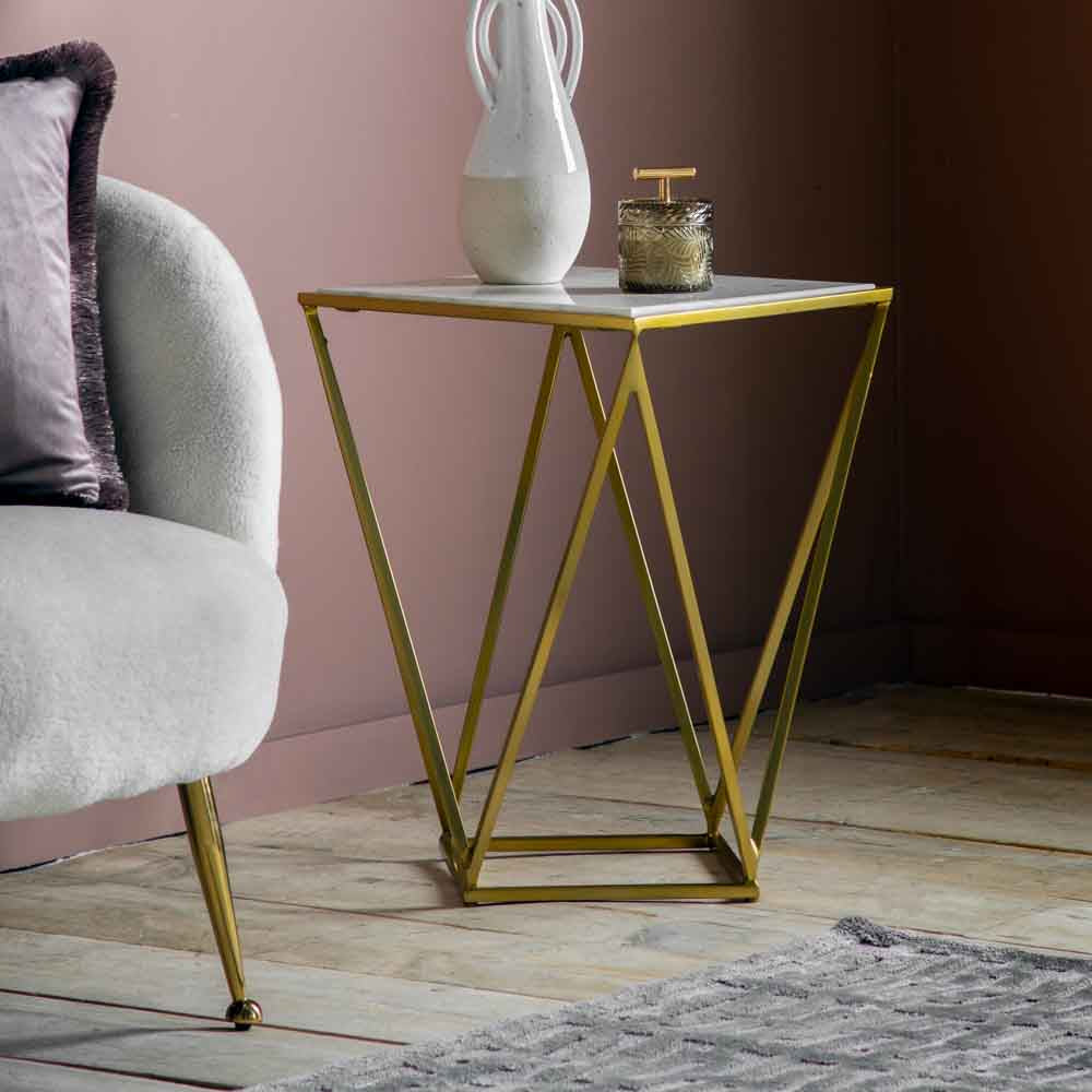Austin Side Table Gold