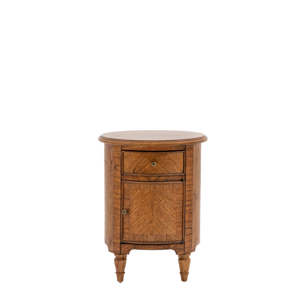 Kerman Drum Side Table Peroba