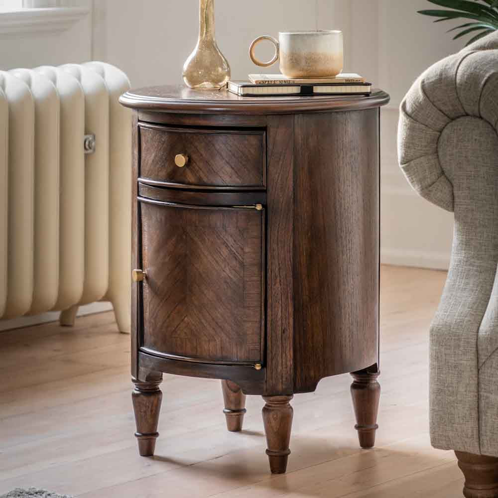 Amarante Drum Side Table