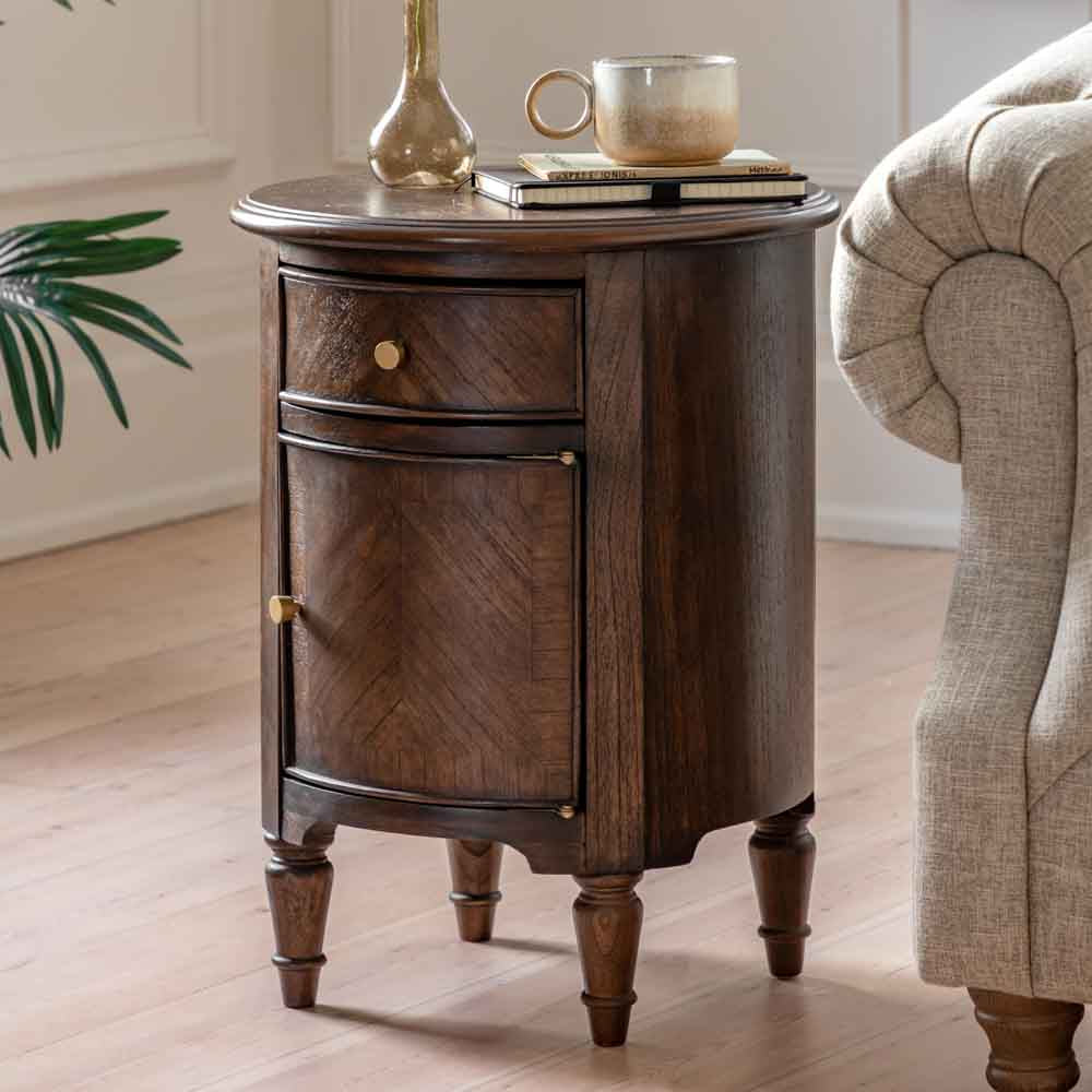 Amarante Drum Side Table