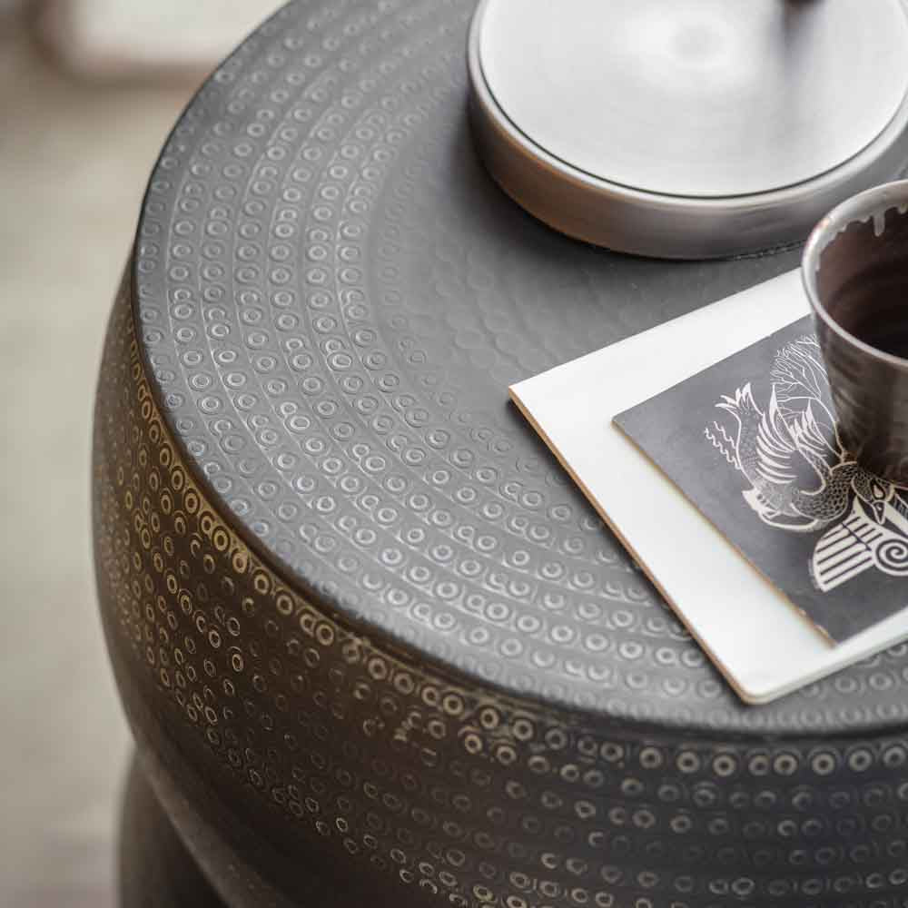 Arad Side Table Antique Charcoal
