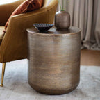 Cali Side Table Antique Brass
