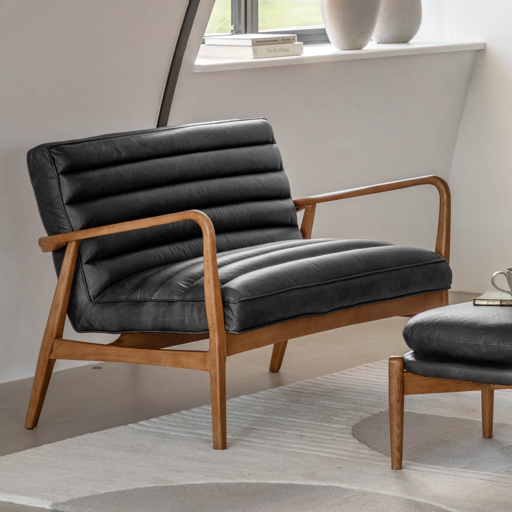 Busan 2 Seater Sofa Antique Ebony