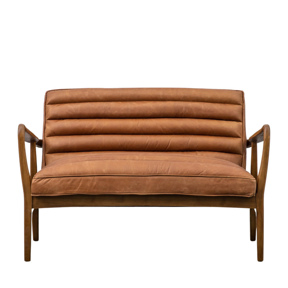 Busan 2 Seater Sofa Vintage Brown Leather