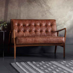 Wigan 2 Seater Sofa Vintage Brown Leather