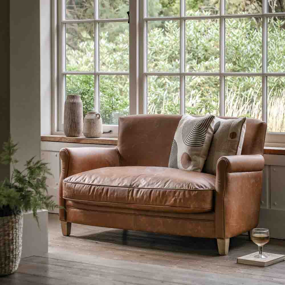 Buckingham Sofa Vintage Brown Leather