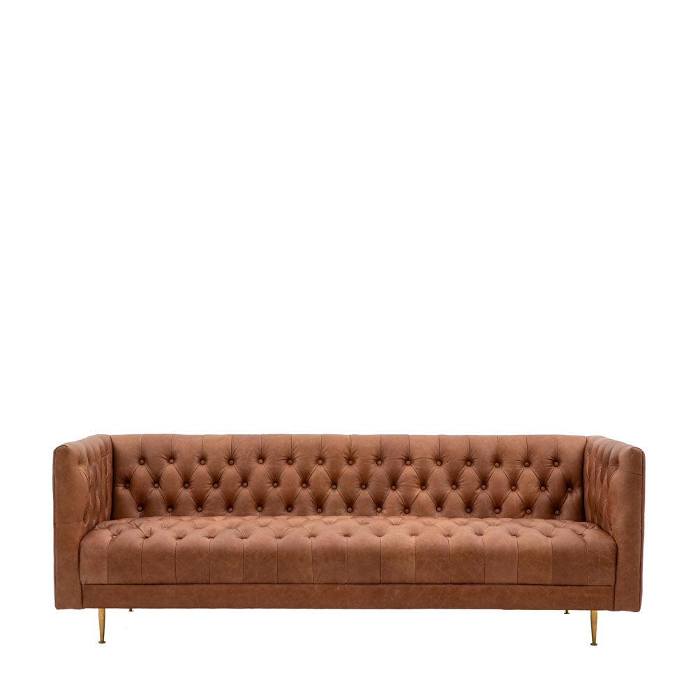 Lymington Sofa Antique Brown Leather