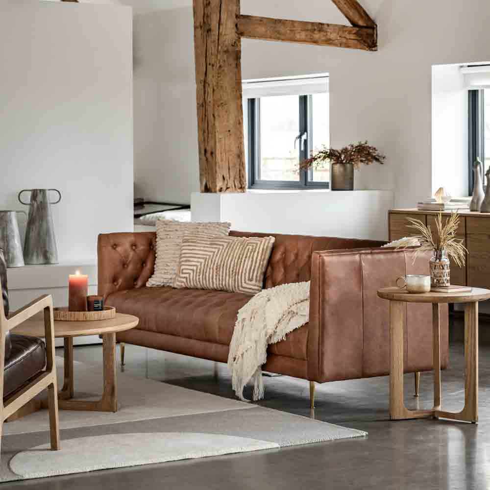 Lymington Sofa Antique Brown Leather