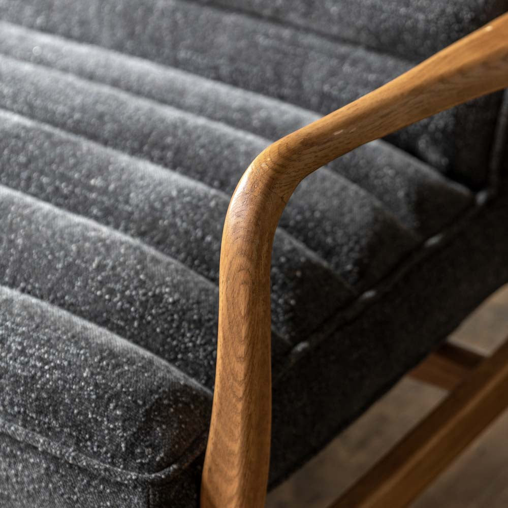 Busan 2 Seater Sofa Charcoal Boucle