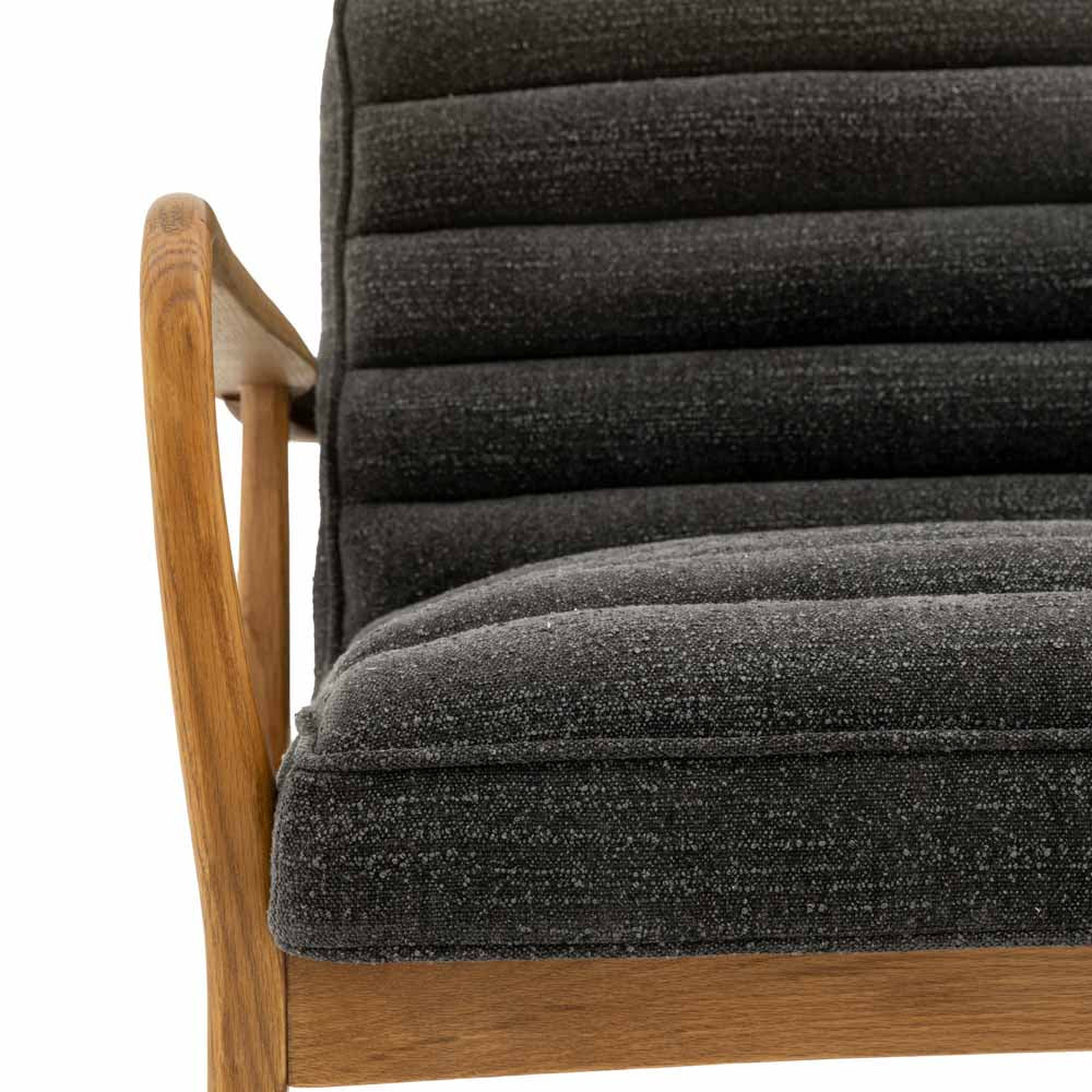 Busan 2 Seater Sofa Charcoal Boucle