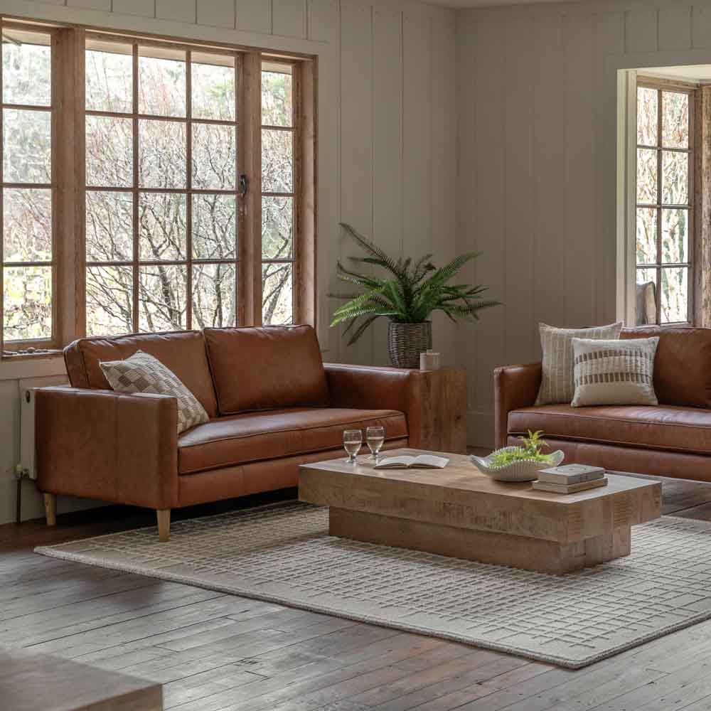 Bursa 2 Seater Sofa Vintage Brown Leather