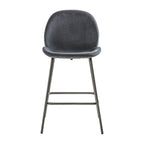 Dublin Stool Dark Grey Velvet (2 Pack)