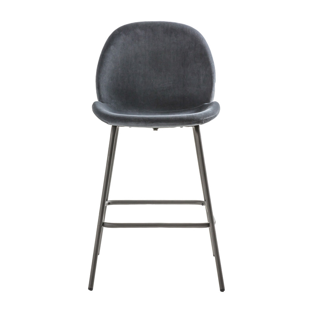 Dublin Stool Dark Grey Velvet (2 Pack)