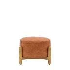 Wolfsberg Footstool Vintage Brown Leather