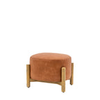 Wolfsberg Footstool Vintage Brown Leather