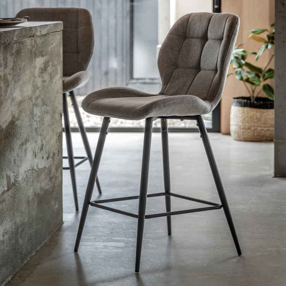 Gondomar Stool Light Grey (2 Pack)