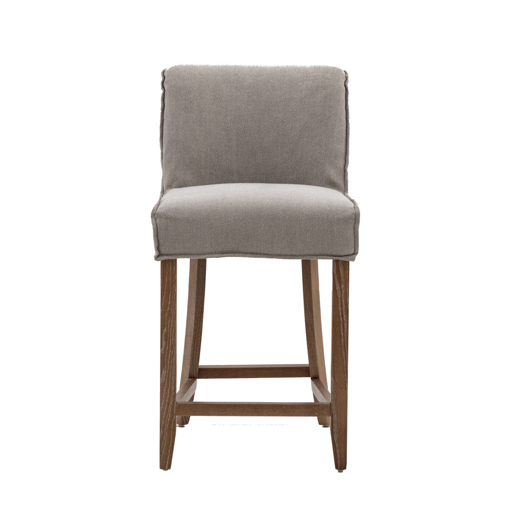 Brescia Bar Stool Grey Linen (2 Pack)