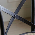 Harar Stool Black/Rattan (2 Pack)