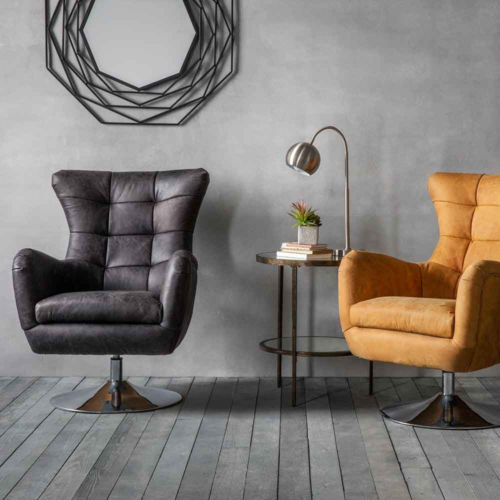 Swanwick Swivel Chair Antique Ebony