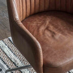 Lublin Swivel Chair Vintage Brown Leather