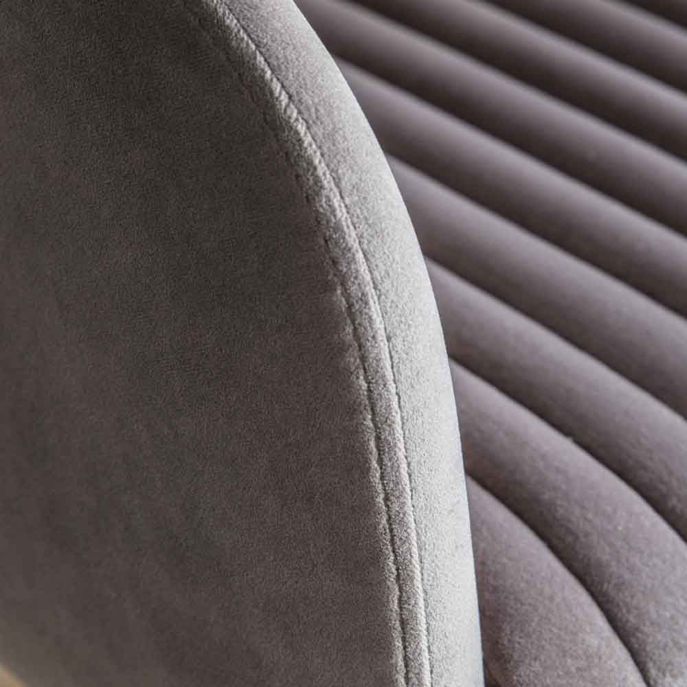 Kildare Swivel Chair Grey Velvet