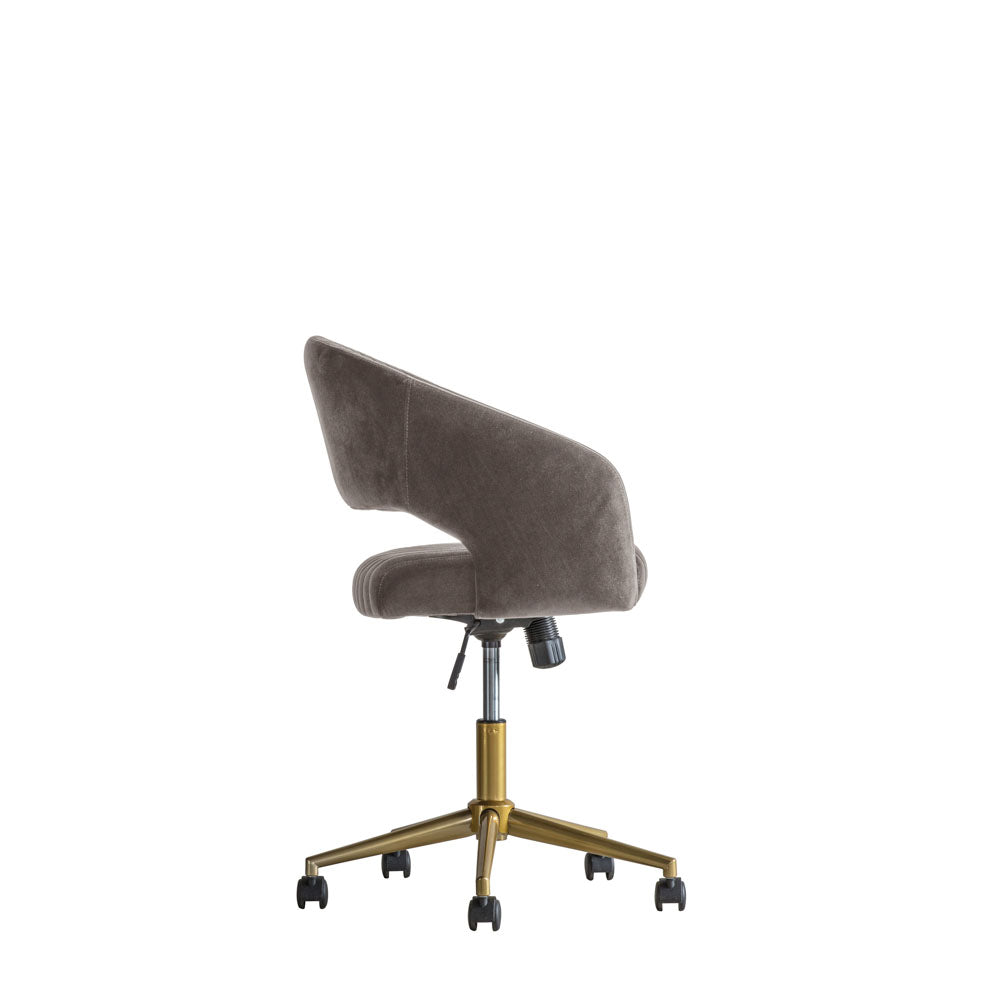 Kildare Swivel Chair Grey Velvet