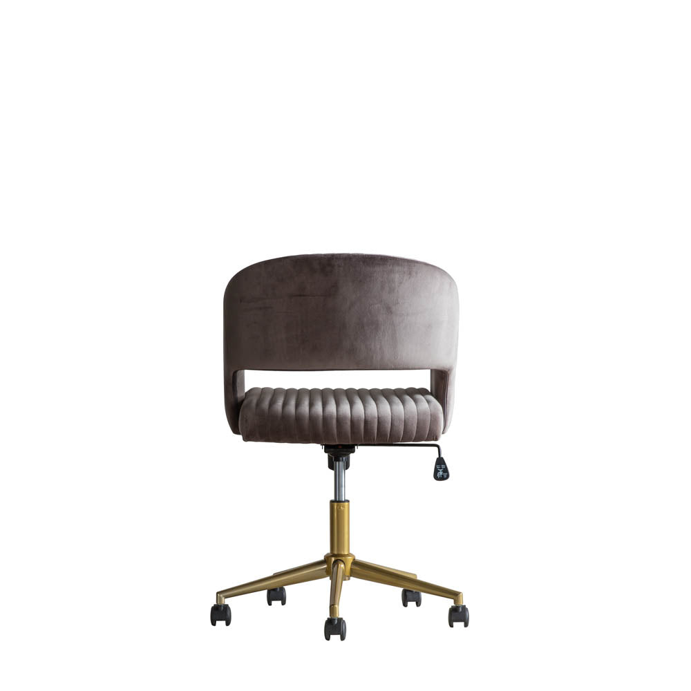 Kildare Swivel Chair Grey Velvet