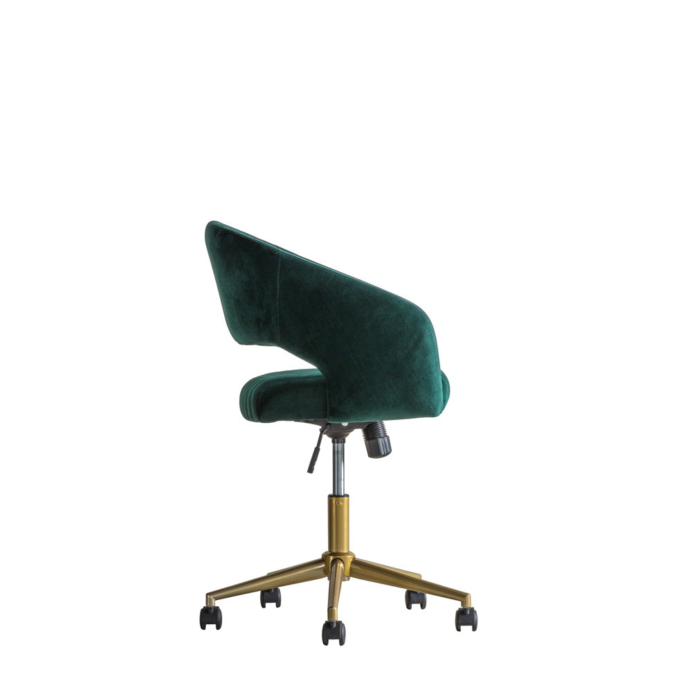 Kildare Swivel Chair Green Velvet