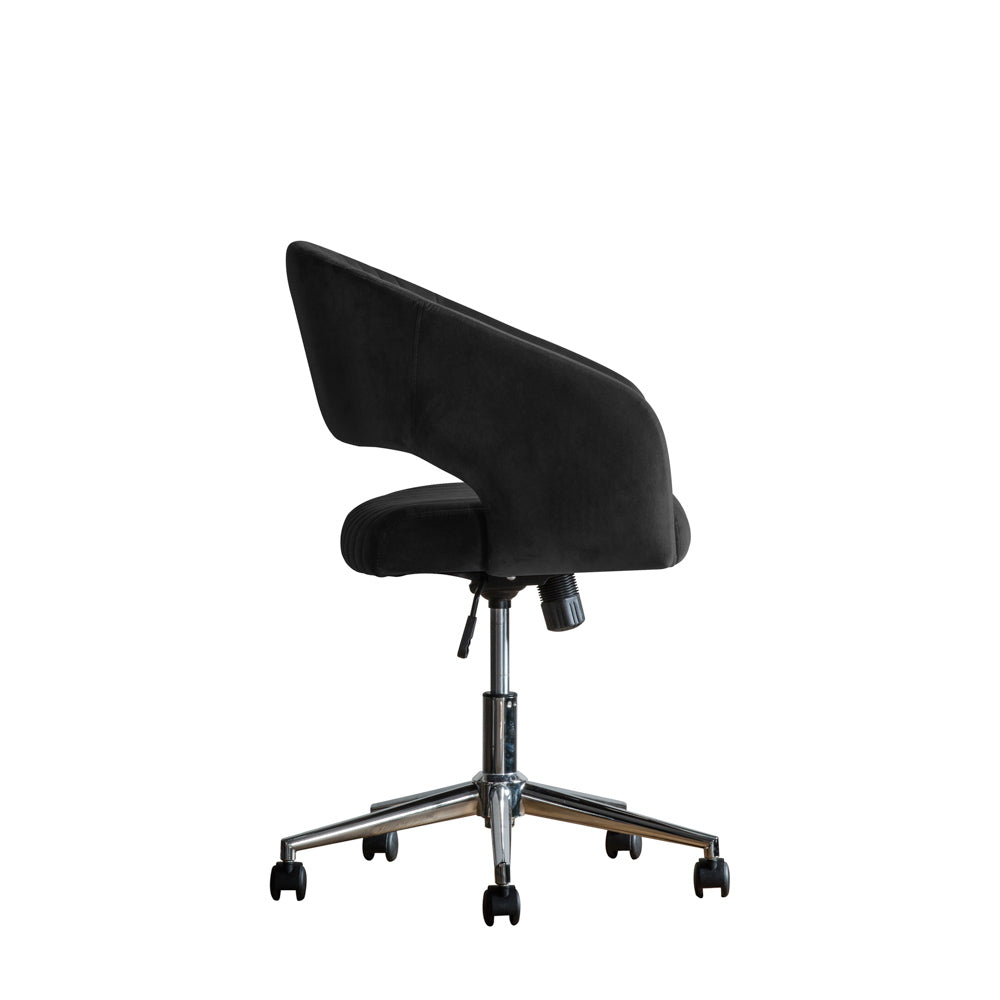 Kildare Swivel Chair Black Velvet