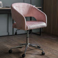 Kildare Swivel Chair Pink Velvet