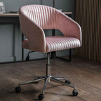 Kildare Swivel Chair Pink Velvet