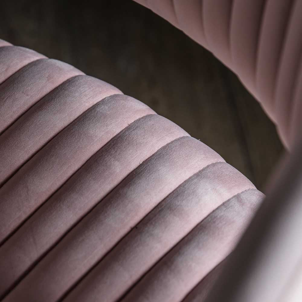 Kildare Swivel Chair Pink Velvet