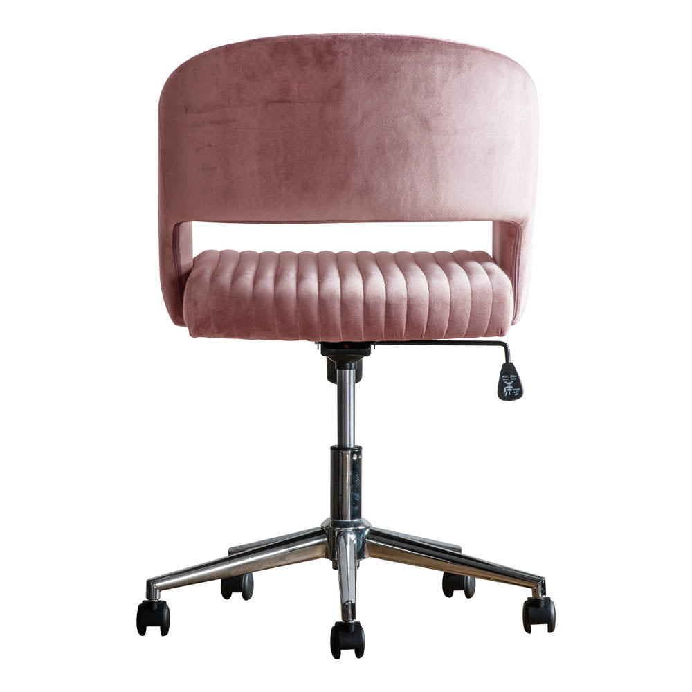 Kildare Swivel Chair Pink Velvet